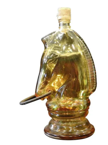 Amber Glass Horse Head Cologne Bottle