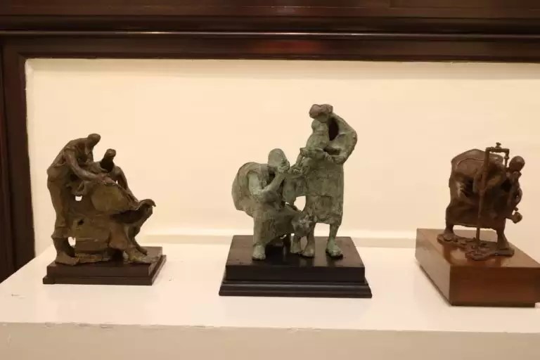 Bengal master sculptor Asim Basu at show in Delhi