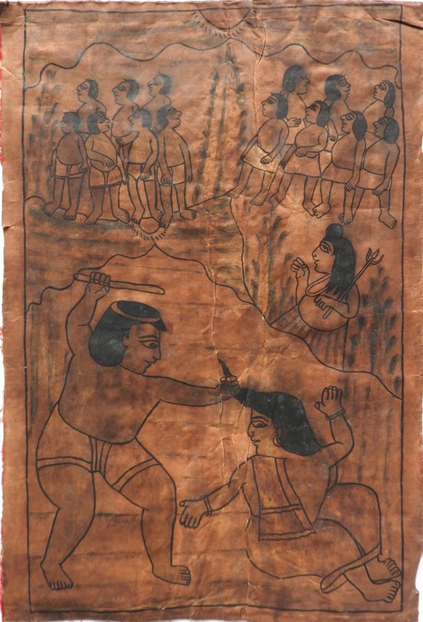 Exploring the Enigmatic World of Rare Santhal Folk Paintings from Bengal.